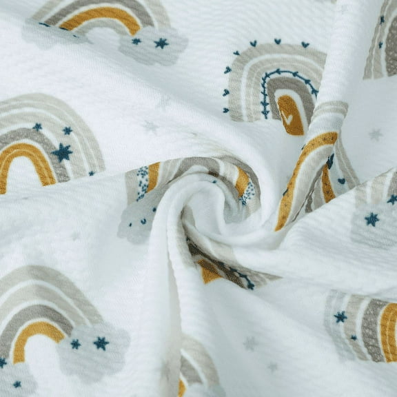 Printed Floral Liverpool Bullet Textured Fabric