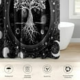thumbnail image 3 of 4 Piece Shower Curtain Set, Butterfly Inspirational Waterproof Bathroom Set Accessories with Non-Slip Rugs, Toilet Lid Cover Bath Mat and 12 Hooks, African Black Woman Home Decor 72" x 72", 3 of 6