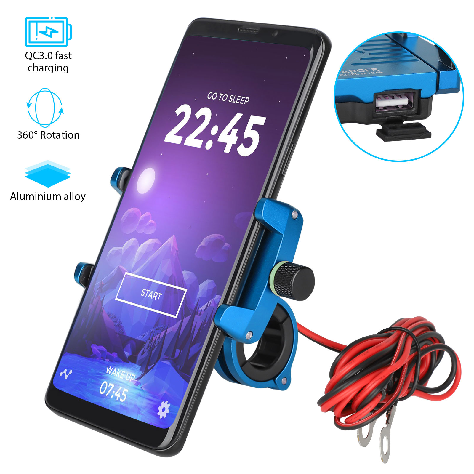 mobile holder charger for bike