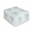 thumbnail image 1 of I Love You Rectangle Pouf, Blue Valentine Cloud Characters with Hearts and Rainbows Couples, Under Desk Foot Stool for Living Room Office Ottoman with Cover, 25", Pale Blue Multicolor, by Ambesonne, 1 of 4