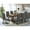 Brown, variant on East West Furniture Table Top- Table Pedestal Parson Chairs, LAEN9-81-20