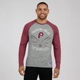 thumbnail image 4 of Men's Darius Rucker Collection by Fanatics  Heather Gray Philadelphia Phillies Raw Edge Raglan Long Sleeve Baseball, 4 of 4