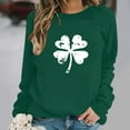 thumbnail image 6 of Craaazy Women's St Patricks Long Sleeve Shirts Round Neck Green Comfy Shamrock Tops, 6 of 6