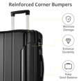 thumbnail image 5 of 2 Piece Expandable Hardshell Travel Luggage Sets 4 Spinner Wheel Suitcase Wheels TSA Lock Suit Case, Lightweight 4 wheels Upright Suitcase with Mesh Zip Pocket, 20/28 Inch, 5 of 8