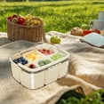 thumbnail image 6 of CQCYD under $5 Snackle Box Container, Vegetable Tray with Lid, Divided Serving Tray with Lid, 6 Compartment Veggie Platter, Snack Box Container, Food Organizer for Nuts, Candy, Fruits, 6 of 6