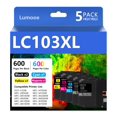 thumbnail image 1 of Cartuchos de tinta Lumooe LC103XL, paquete de 5, alto rendimiento, 1 of 6