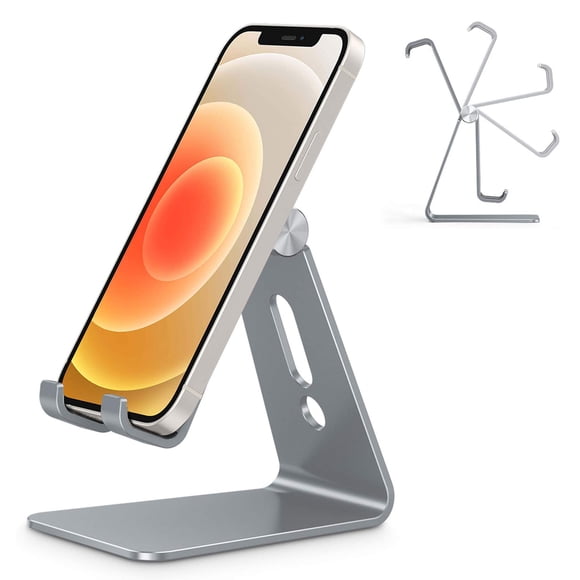 Soporte para teléfono celular OMOTON C2 Soporte de escritorio de aluminio gris
