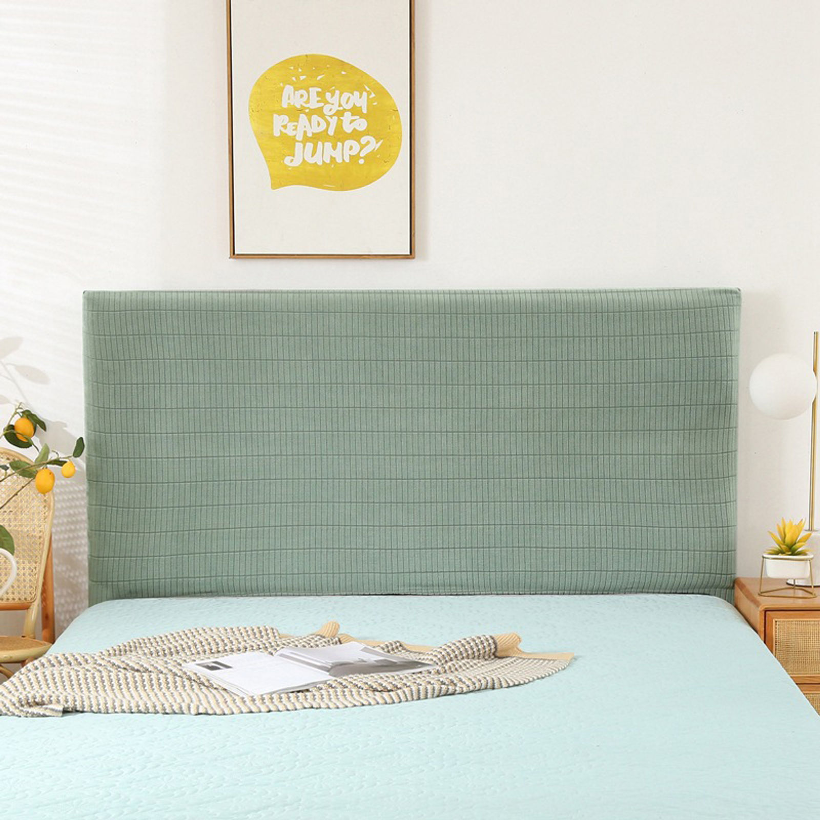 Stretch Allinclusive Headboard Cover For Full Twin Queen King Bed Head