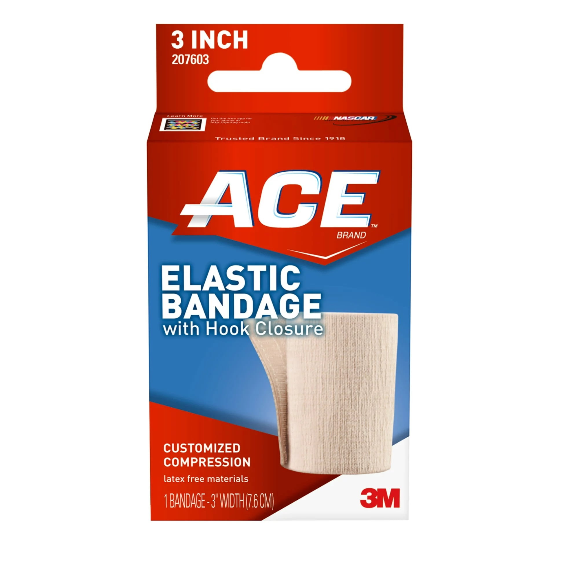 3M ACE Elastic Bandage Beige NonSterile 3 Inch Width 72 Ct