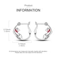 thumbnail image 3 of NARMO Original Woolline Ball Cat 925 Sterling Silver Hoop Earrings for Women Jewelry Gift, 3 of 6
