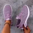 thumbnail image 4 of Domzle Women's Tennis Running Walking Shoes Slip on Casual Non Slip Athletic Workout Gym Sneakers Fashion Lightweight Breathable Mesh Jogging Work Sports Outdoor Shoe Purple, 4 of 6