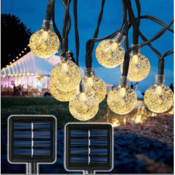 OMJOY Outdoor Solar 50LED Lights, 24.1 Ft Waterproof Rope Lights