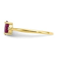 thumbnail image 3 of 10K Yellow Gold Ring Band with Stones (07) July Ruby Oval Red Diamond Round White, Size 8, 3 of 5