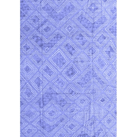 Ahgly Company Indoor Rectangle Abstract Blue Modern Area Rugs, 2' x 3'