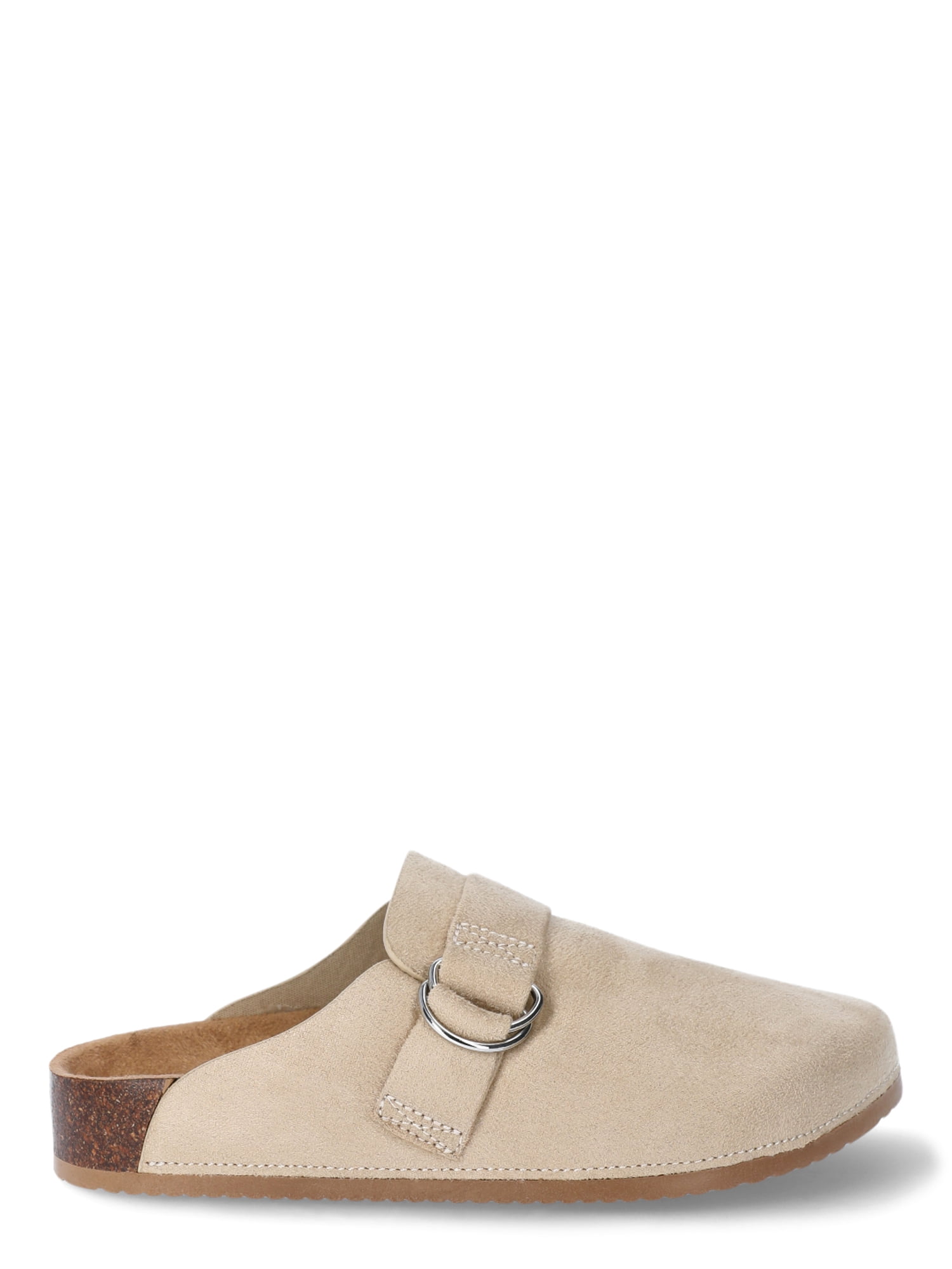 Wonder Nation Little and Big Girls Faux Suede Casual Slip On Clogs