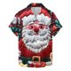 thumbnail image 1 of Camisas de Manga Larga para Hombres, Botón de Impresión Blusa de Cuello, Camisa de Poliéster de Moda Casual, 1 of 8