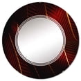 thumbnail image 3 of DESIGN ART Designart 'Ruby Red Fabric With Gold Line I' Printed Modern Wall Mirror 20in.x30in., 3 of 5