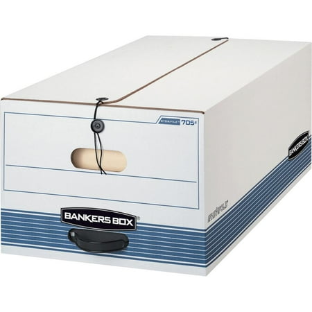 Bankers Box Stor/File String & Button Legal Storage Box - Internal Dimensions: 15" Width x 24" Depth x 10" Height - External Dimensions: 15.3" Width x 24.1" Depth x 10.8" Height - 550 lb - Media...