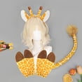 thumbnail image 5 of Vjnyvs Giraffe Headband Gloves Tail Set Animal Theme Party Accessory, 5 of 7