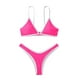 thumbnail image 4 of Conjuntos de bikini Prolriy para mujer, conjunto de bikini de moda para mujer con bloques de color y almohadillas acolchadas, trajes de baño para mujer, rosa fuerte M, 4 of 4
