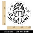 thumbnail image 2 of Sweet Work Cupcake Teacher Student Self-Inking Rubber Stamp Ink Stamper - Brown Ink - Small 3/4 Inch, 2 of 7
