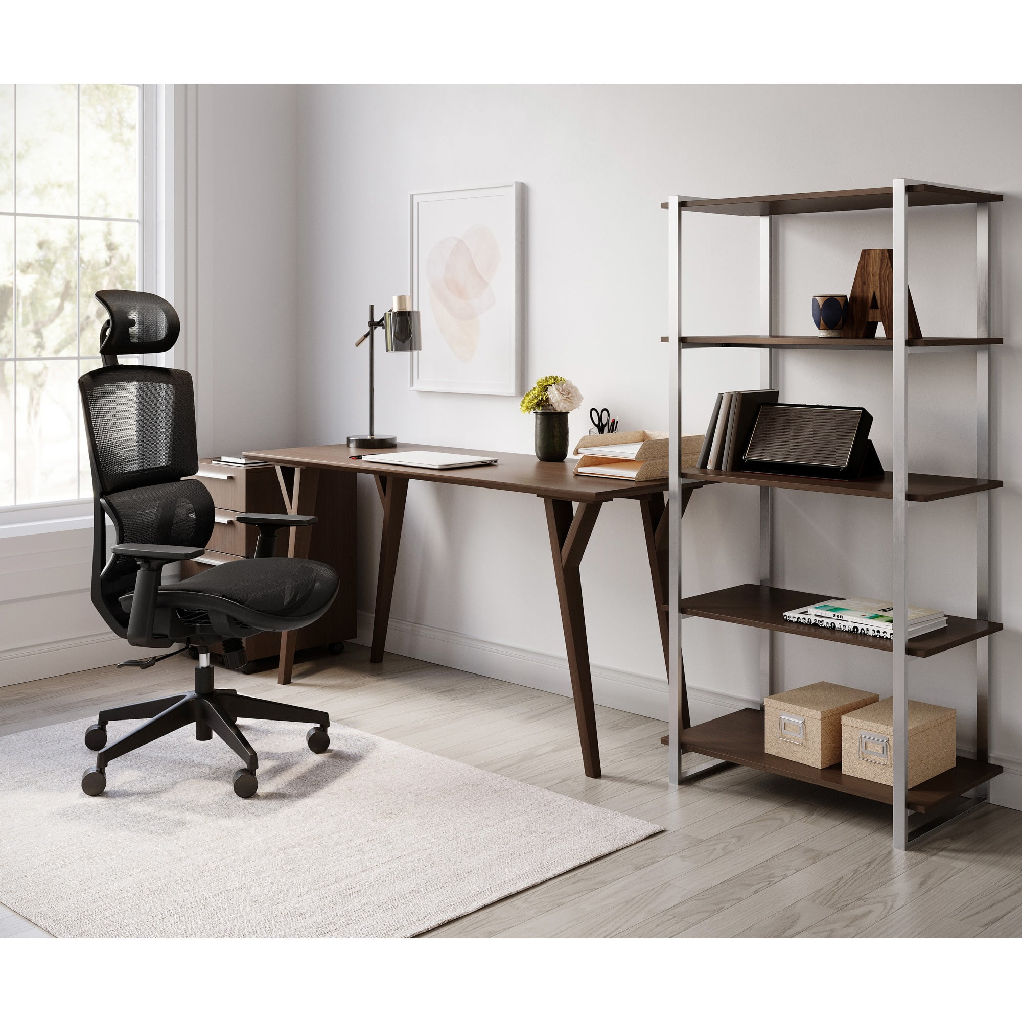 Realspace® Radano Mesh High-Back Executive Office Chair, Black, BIFMA Compliant
