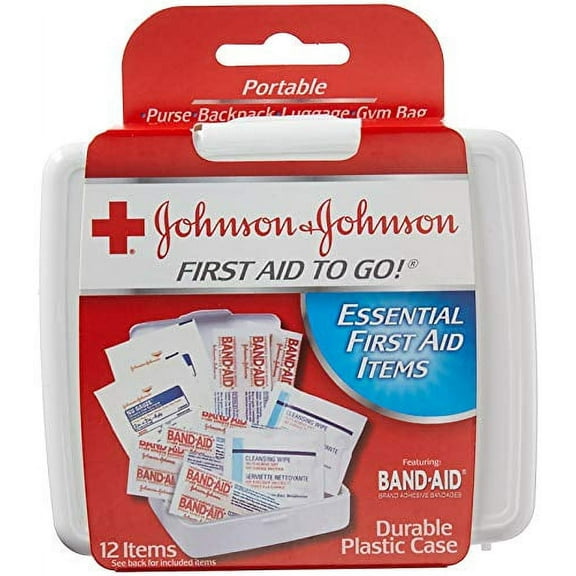 JOHNSON & JOHNSON First Aid to Go Kit 12 Items 1 Each (Pack of 2)