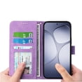 thumbnail image 4 of Funda Tipo Billetera para Xiaomi Redmi Note 14 Pro 4G Carcasa Abatible con Porta Tarjetas, Bolsillo para Efectivo, Soporte Ajustable, Cierre Magnético y Correa de Muñeca Morado, 4 of 6
