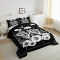 thumbnail image 3 of Castle Fairy 3-Piece Queen Size Comforter Set - Floral Skeleton Gothic Galaxy Print, 3 of 8