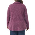 thumbnail image 4 of DARING DIVA Women's Plus Blouse Cowl Neck Casual Tunic Tops with Pockets 3X Purple, 4 of 6