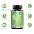 thumbnail image 6 of Whole Nature Vitamin D3 + K2 Supplement 5000 IU Vegan Gluten-Free Veggie Capsules 2 Pack, 6 of 8