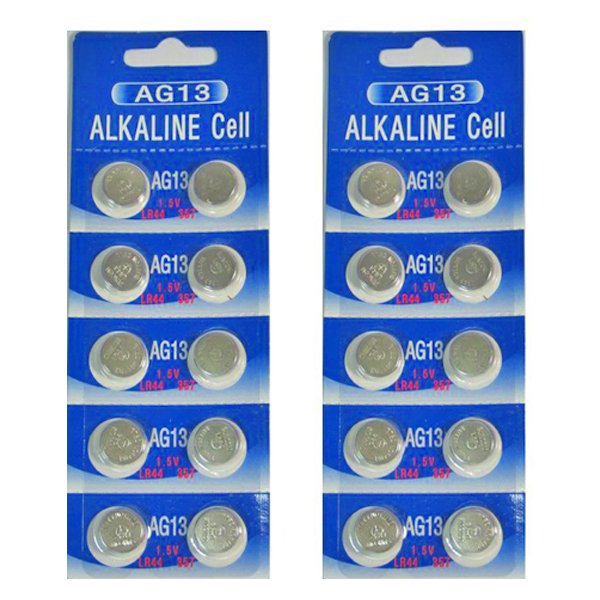 AG13 / LR44 Alkaline Button Watch Battery 1.5V 20 Pack FREE