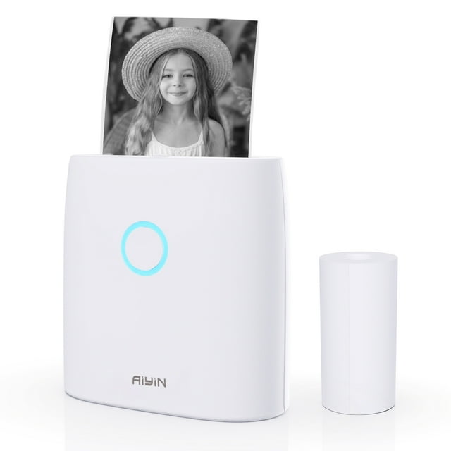 Graflsoa Q2 Imprimante Thermique Portable 57 mm - 300 Dpi Haute Résolution, Compatible Bluetooth, Compatible avec Android et iOS, Batterie Intégrée, Comprend 1 Rouleau de Papier Thermique Blanc 57 X 30 mm