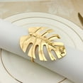 thumbnail image 4 of Flmtop 6Pcs Tropical Leaf Shape Napkin Rings Buckle Holder Party Dinner Decoration, 4 of 10