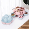 thumbnail image 2 of Agiferg Double Layer Candy And Dried Fruit Plate Creative Rotating Design Dessert Plate, 2 of 3