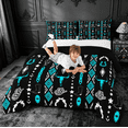 thumbnail image 3 of meiyoeat Vintage Geometric Rhombus Aztec Full Size Comforter Sets For Boys,Country Western Cowboy Farmhouse Bedding Comforter Set,Reversible,3 Pieces,1 Comforter and 2 Pillowcases, 3 of 7