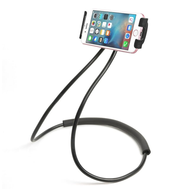 Soporte para teléfono móvil JCD Lazy para colgar en el cuello, negro