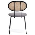 thumbnail image 6 of Manhattan Comfort Jardin 17.52" Fabric Dining Chair in Black (Set of 4), 6 of 7