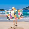 thumbnail image 2 of Yayeee Kids Hooded Towels Toddler Soft Absorbent Beach Bathing Wrap 50" x 23.5", Green Geometric, 2 of 5
