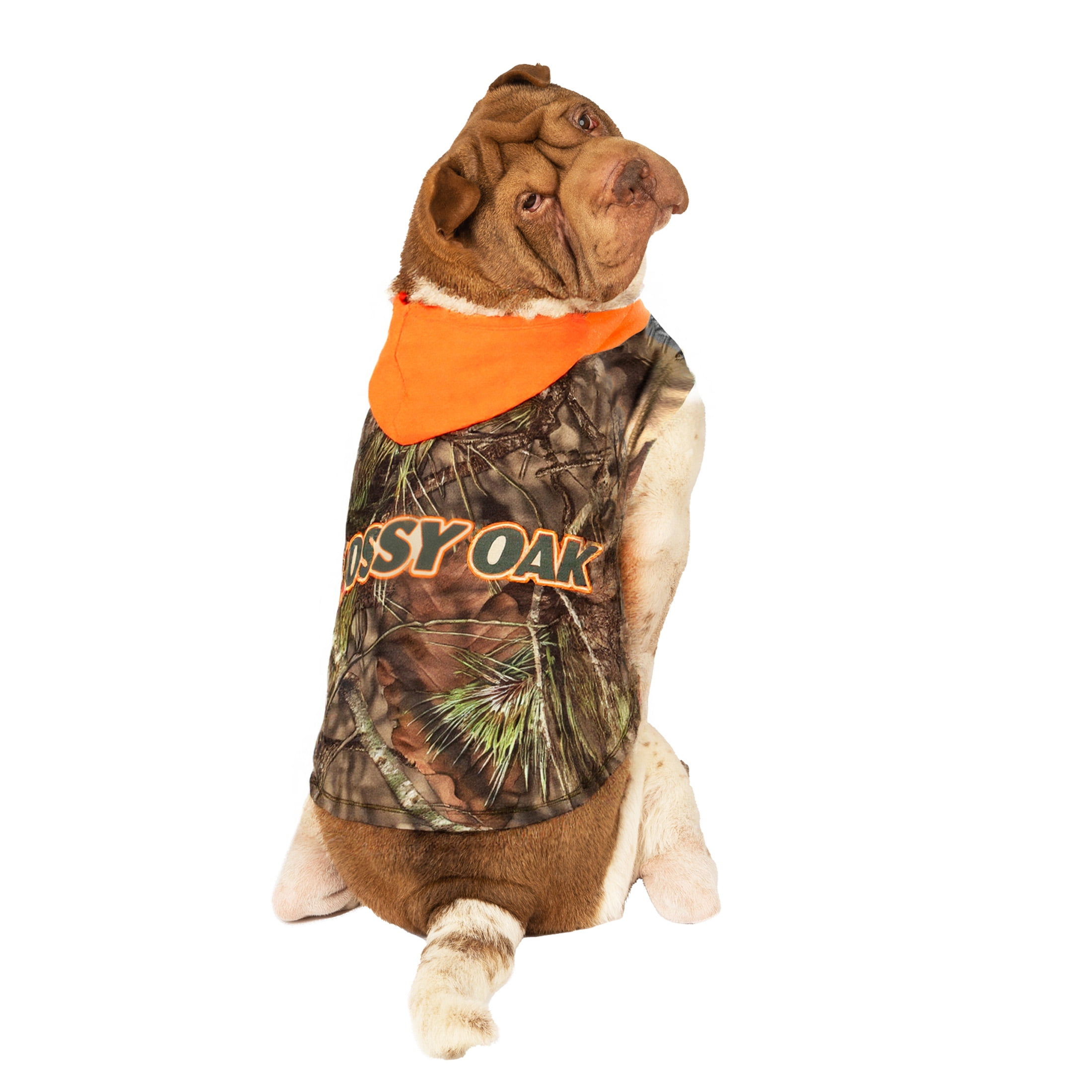 Mossy Oak Fall Dog Hoodie, Camo Sherpa, Green, Large