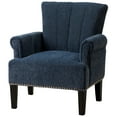 thumbnail image 4 of Modern Massage Linen Chaise Lounge Indoor Chair Navy, 4 of 5