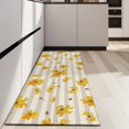 thumbnail image 4 of Beige Daisy Flower Yellow Blooms Pattern Kitchen Rug Mat,Kitchen Runner Rugs Non Skid Washable,Decorative Kitchen Floor Mats for Kitchen,Sink,Laundry,17"X47", 4 of 5