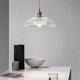 thumbnail image 4 of Vintage Brass Chandelier Striped Glass Farmhouse Light Pendant Modern Minimalist Ceiling Light, 4 of 5