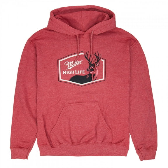 Miller High Life Deer Logo Red Colorway Pull-Over Hoodie-3XLarge
