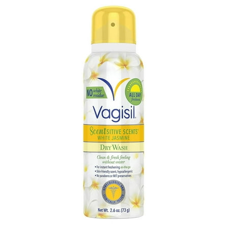Vagisil Scentsitive Scents Dry Wash White Jasmine 2.6 Ounce (Pack of 2)