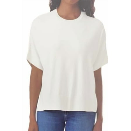 Splendid Women's Boxy Short Sleeve Sweater Top Cream S