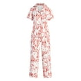 thumbnail image 5 of Joyspun Women's Dreamy Soft Collection Notch Knit Top and Capri Pants Pajama Set, 2-Piece, Sizes XS-3X, 5 of 5