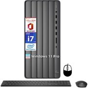 HP Envy Tower Desktop, Intel Core i7-14700 Processor(20-Core, Up to 5.4GHz), Microsoft Office 2024 Pro Lifetime, 32GB RAM, 1TB SSD, Intel UHD Graphics 770, Windows 11 Pro