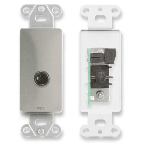 RDL DS1/4F 1/4" Headphone Jack on Decora Wall PlateStainless steel