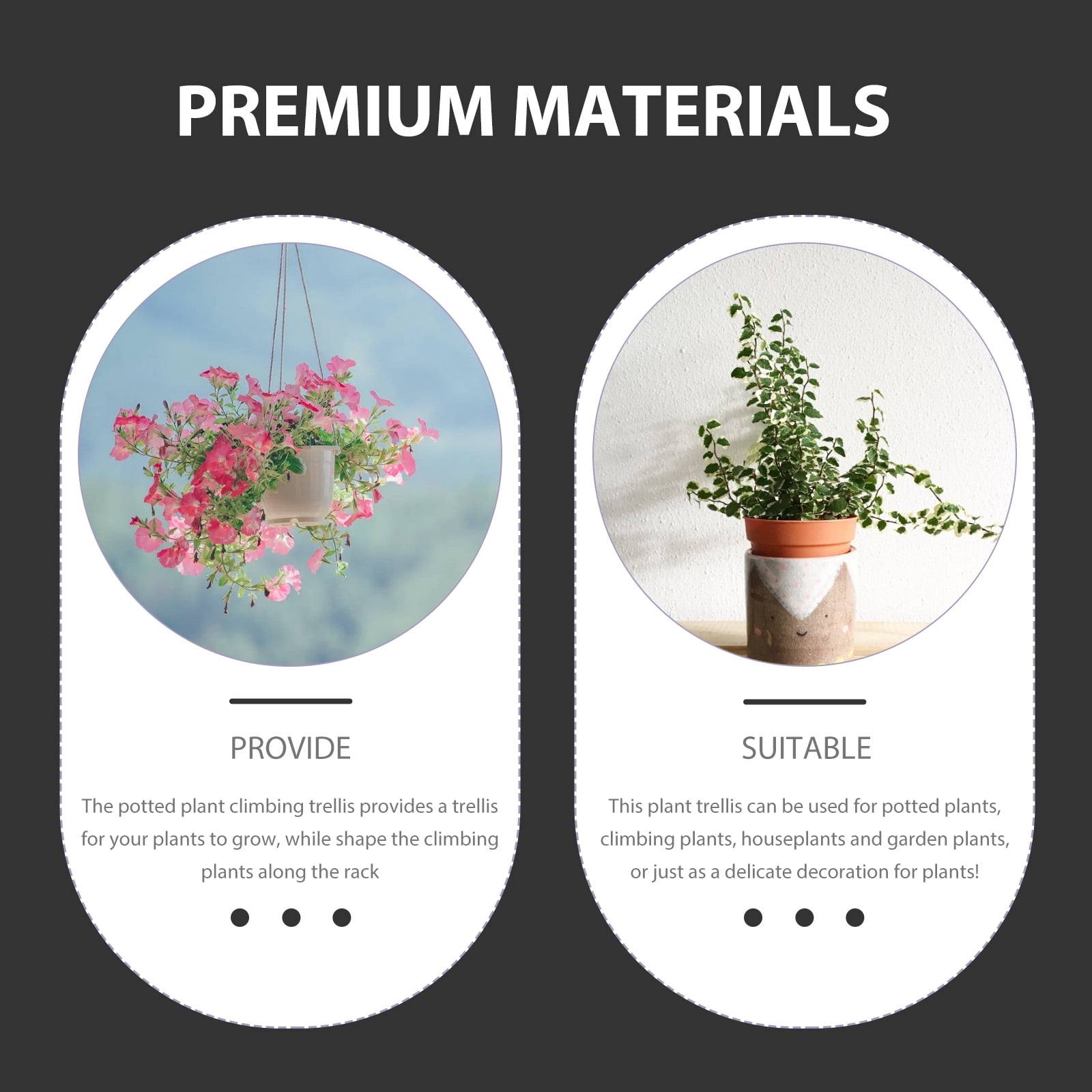 Raindrops  Plant Support Indoor Plants Frame Climbing Mesh Easy to Operate